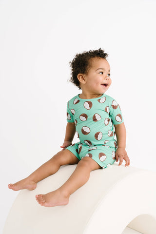 Kids Green Biker Shorts